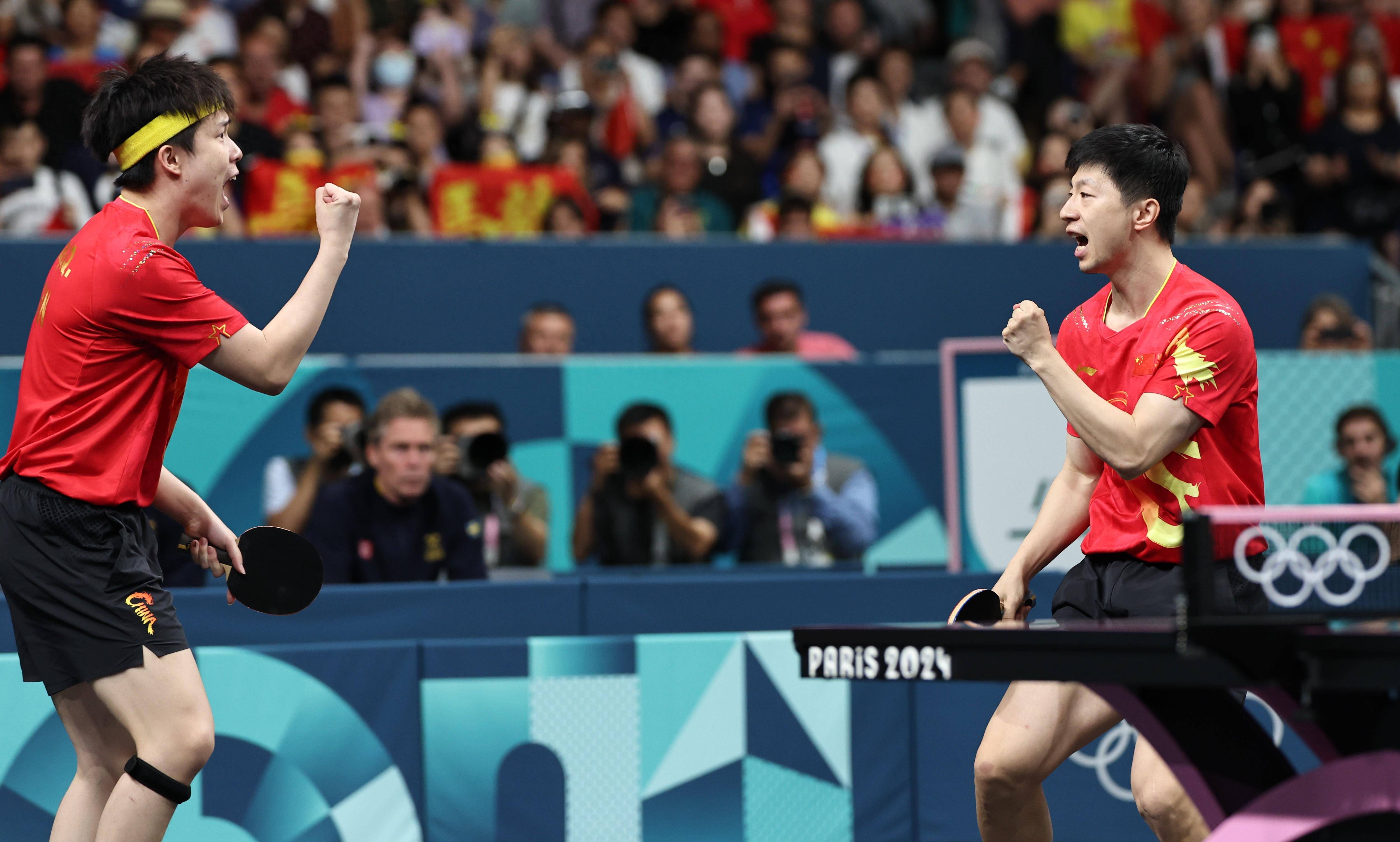 包含法国乒乓球队力克瑞典乒乓球队，马龙爆发神勇的词条